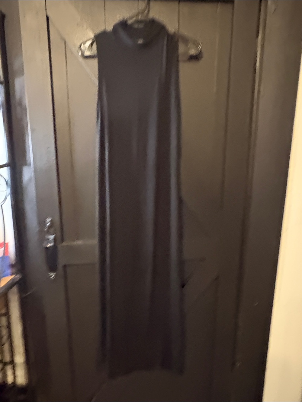 Sleeveless Mock Neck Maxi Dress - Black